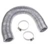 Flexible Dryer Vent Hose Aluminum Air Ducting Smoke Pipe with 2Screw Clamps 250MMWG Working Pressure 1.5m/3m/6m Optional