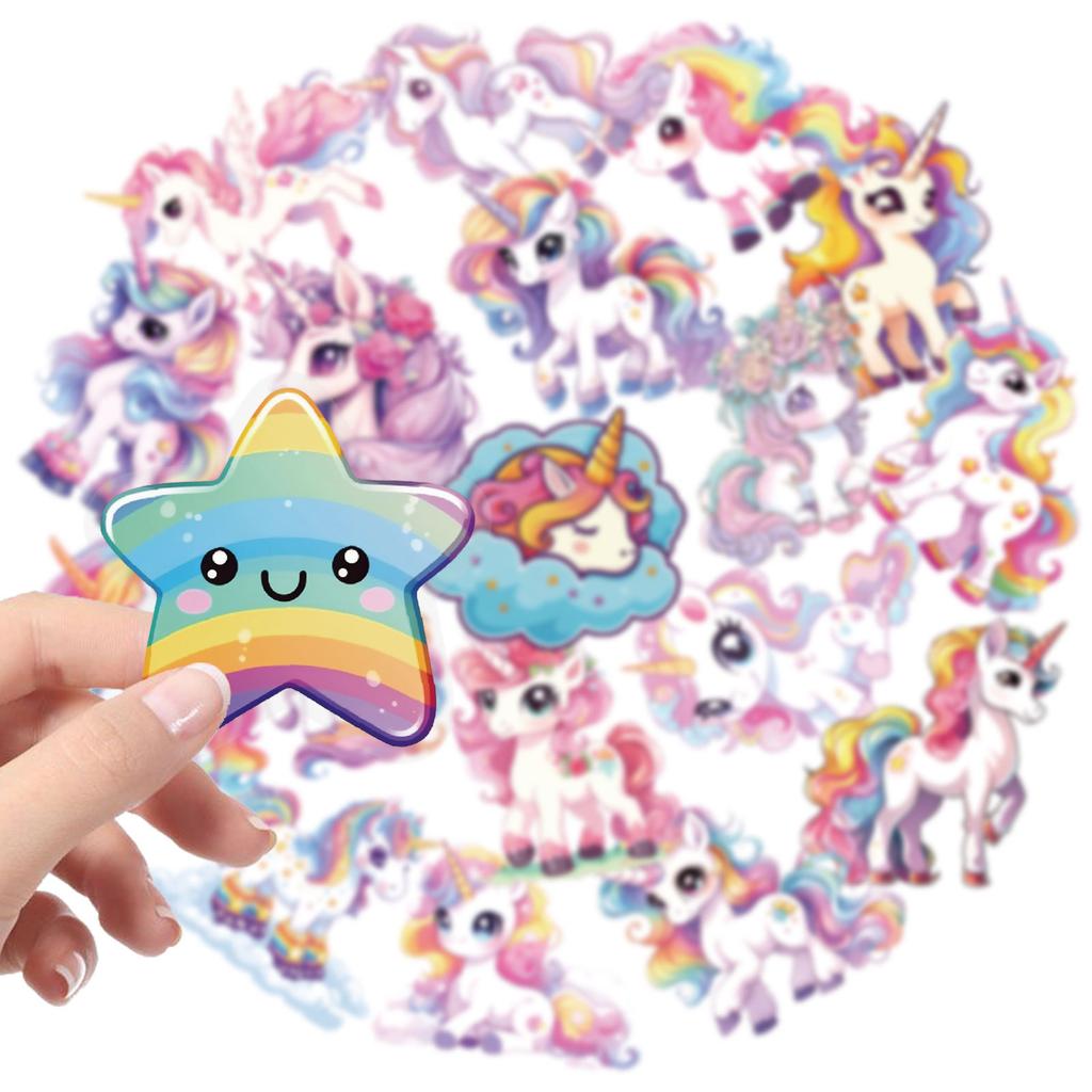 56pcs Cute Unicorn Funny MEME Cartoon Graffiti Stickers DIY Phone Guitar Laptop Notebook Suitcase Waterproof gift packaging Stic