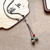 Retro Pine Cone Woven Necklace - Women's Ethnic Style Fashion Accessory for Autumn & Winter