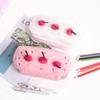 New Plush Cherry Cake Pen Bag Large Capacity Pencil Case Students Multifunction Stationery Bag For School Office