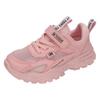 Scarpe casual bianche/rosa in tessuto traspirante, comode e morbide, per bambini, alla moda estiva per studenti, sportive, casual, bianche