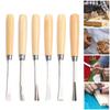 6 Pieces Wood Carving Chisels Craft Hand Tools Carving Chisels DIY Tools for Woodblock Printing