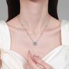 Sunflower Style Moissanite Necklace - S925 Sterling Silver, 1 Carat, Elegant & Luxurious Women's Festival Gift