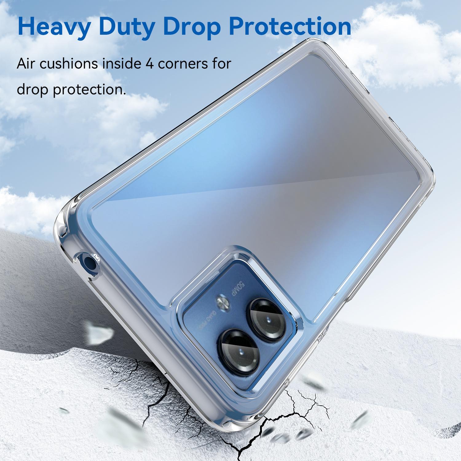 

For Motorola Moto G14 4G TPU+Acrylic Mobile Phone Case Drop-proof Back Cover Black