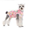 Dog Clothes, Thin Belly Protection Vest, Belly Anti-cool Free Striped Shirt, Back Buttons, Female Dog Sterilization and Weaning