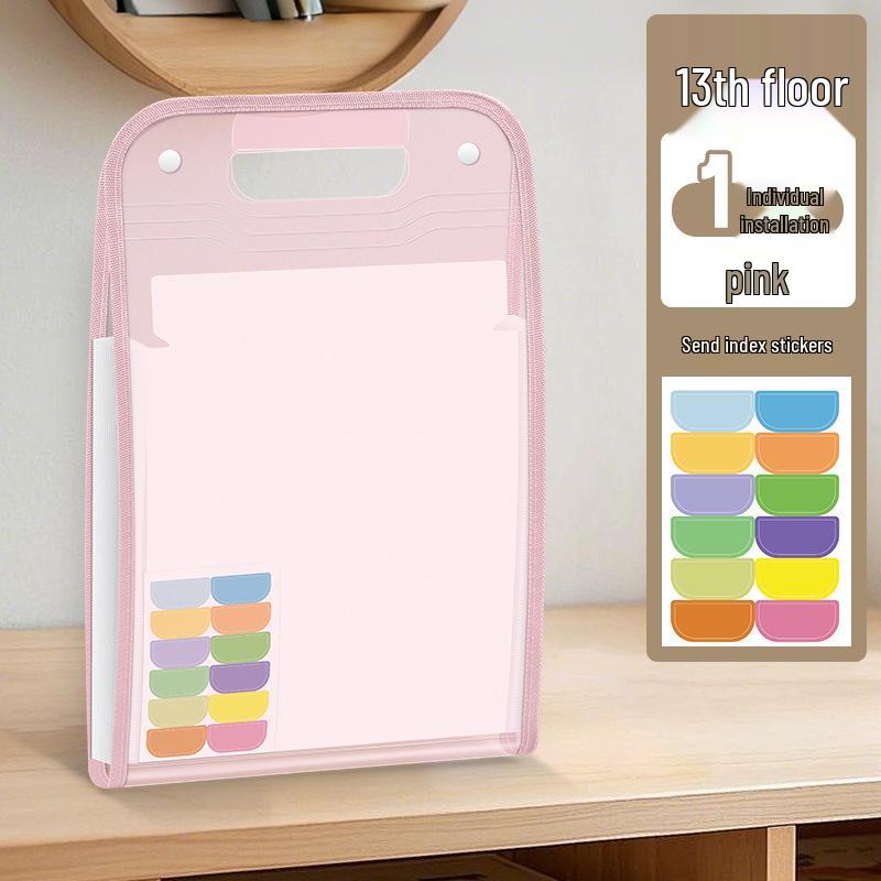 Good 5118 A4 Handheld Multi-layer Accordion Folder: Large Capacity Document Bag for Primary School Students