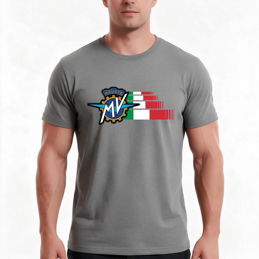 Mv Agusta Motocykly Tričko Letní Ležérní Bavlněné Tričko Oversized Streetwear Vrcholy Vintage Grafický Potisk Unisex Unisex Unisex