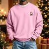 Men's Long Sleeve Neck Sweatshirt Christmas Print Pullover