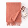Autumn and Winter New Solid Color Scarf for Women Versatile Neck Scarf Thickened Warm Shawl Simple Tassel