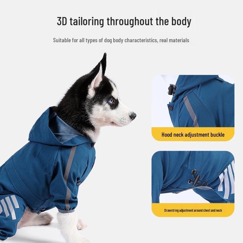 Waterproof Raincoat for Dogs - Available in Large, Medium, and Small Sizes - Perfect for Puppy Rainy Day Outdoor Adventures