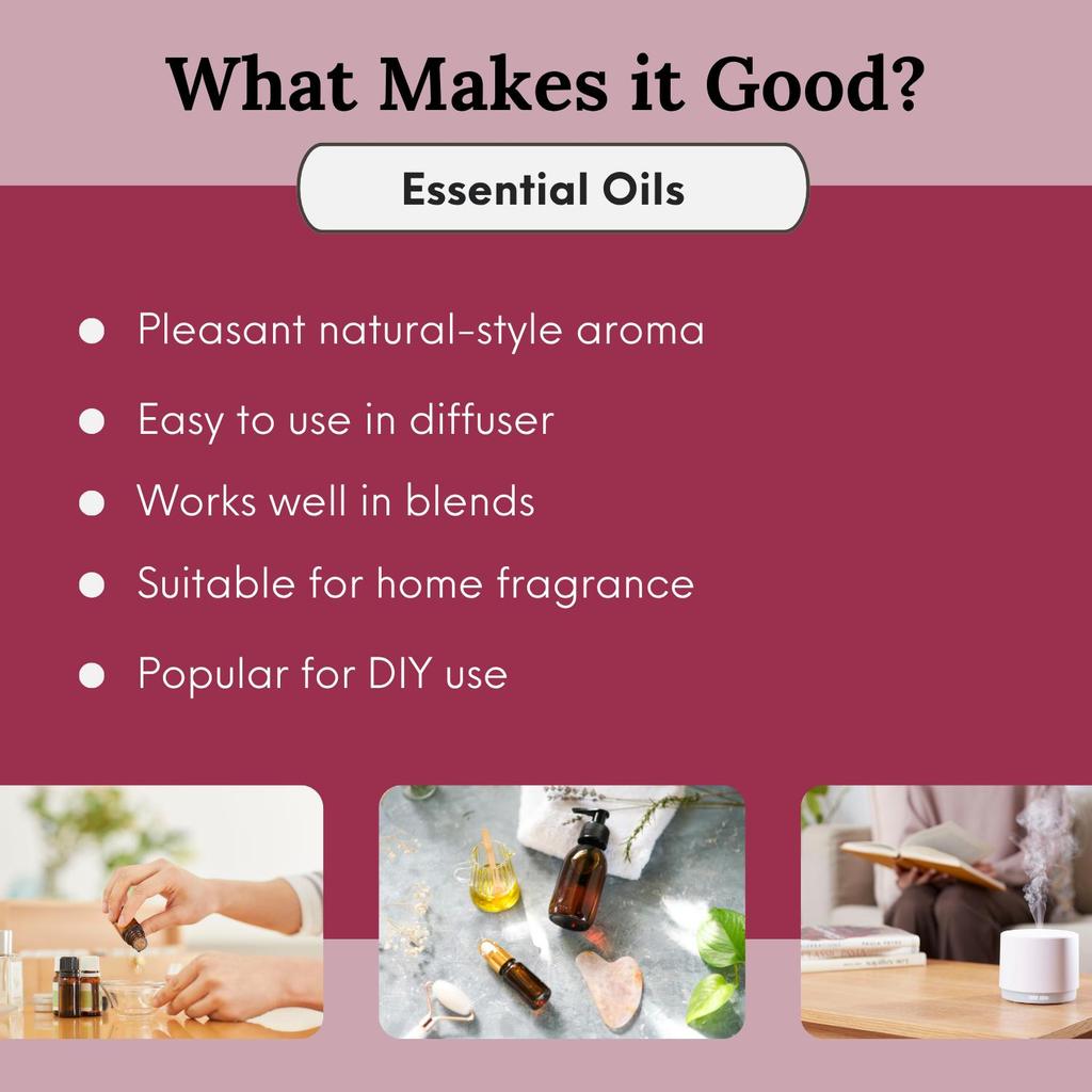 Heroot Pack of 6 Essential Oils 10ml – Frankincense, Eucalyptus, Peppermint, Tea Tree, Rosemary & Lavender | Aroma Oils