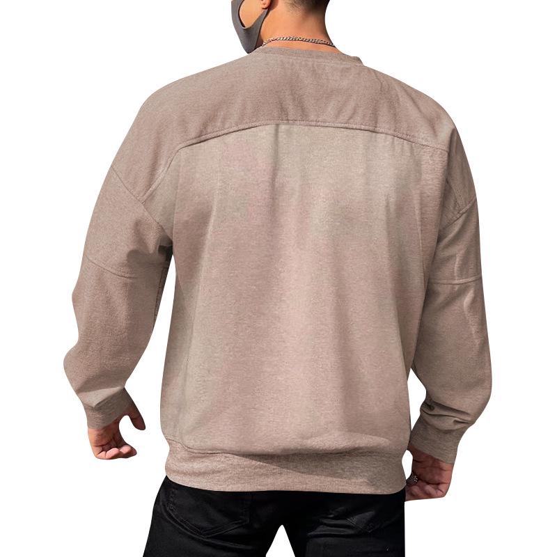 Men's Korean Style Autumn Sweatshirt - Youth Round Neck, Plus Size Casual Jacket