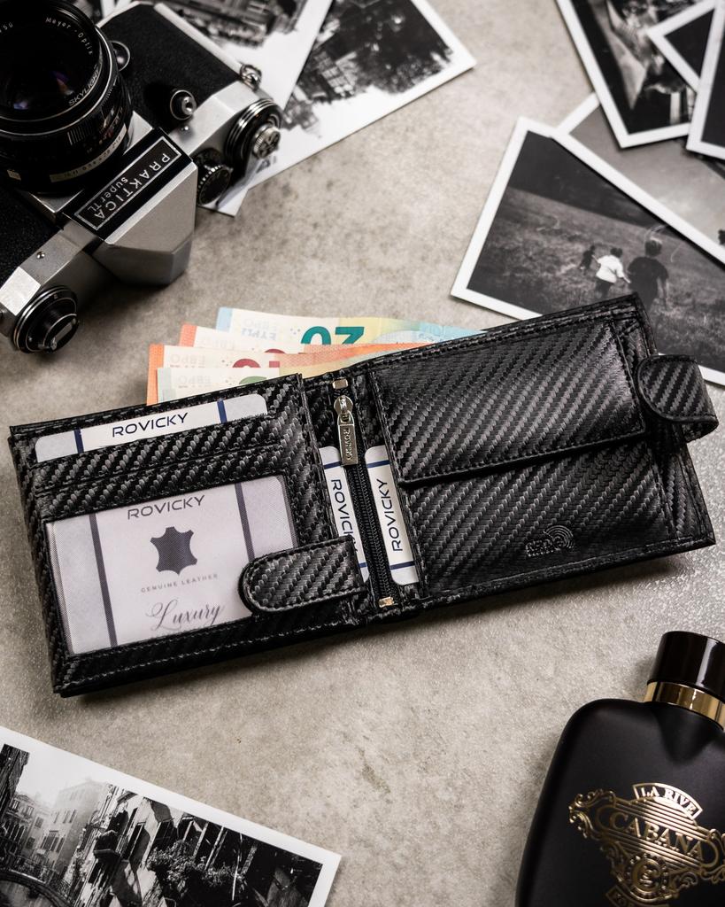 Men's gift set with a stylish leather wallet - Rovicky