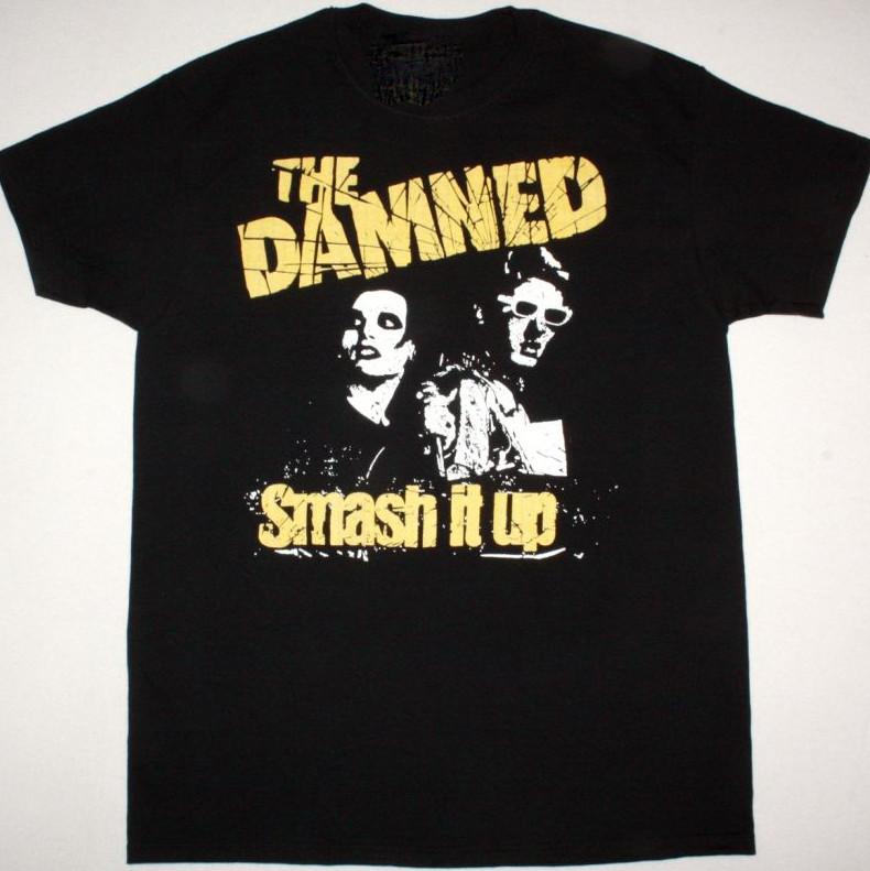 Vtg The Damned Band Smash It Up Cotton Black All Size Unisex Tee Shirt CM154 Unisex T-Shirt XXXXL