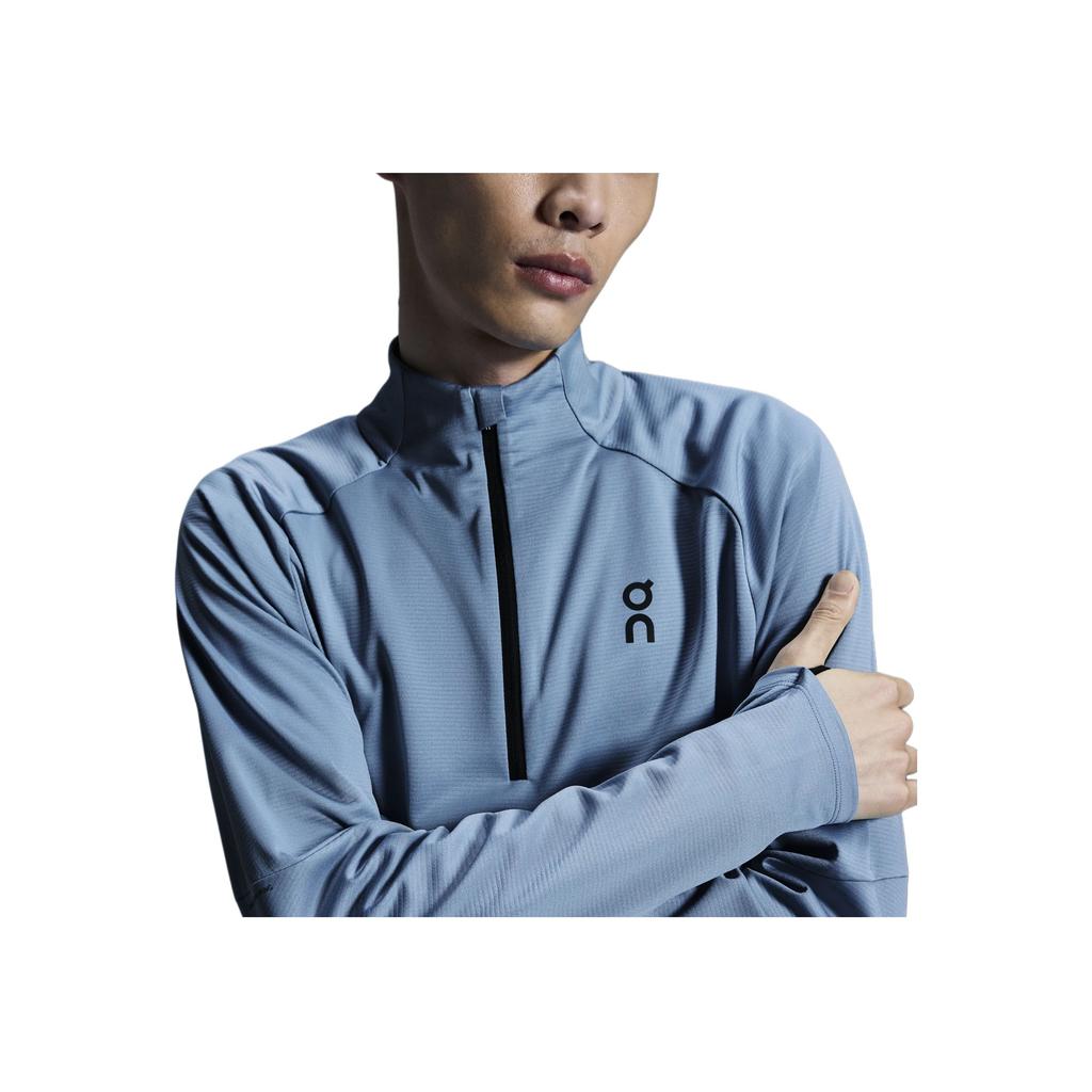On Climate Shirt Lightweight Warm Sweat-Wicking Quick-Dry Lg Sleeve Raglan T-Shirt Men Tops Light-Gray Blue 1ME10600732