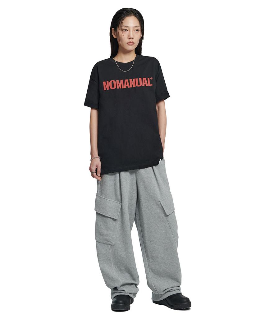 Nomaenyueol Nm Text Logo T-Shirt - Black