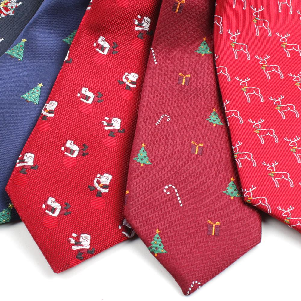 Men's Polyester Jacquard Christmas Tree Tie