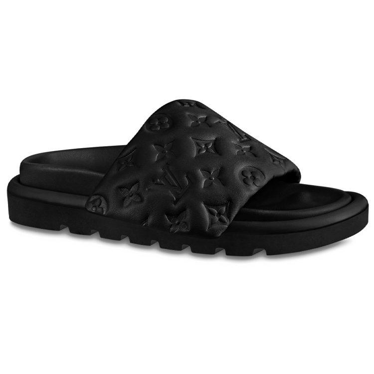 Louis Vuitton Pool Pillow Comfort Down Slippers Women's Black 1AABKH