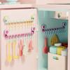 Dopamine Kitchen Plastic Suction Cup Hook Bathroom Slide Rail Hook No Punching Hanging Pole Storage Rack Portable Home Decor