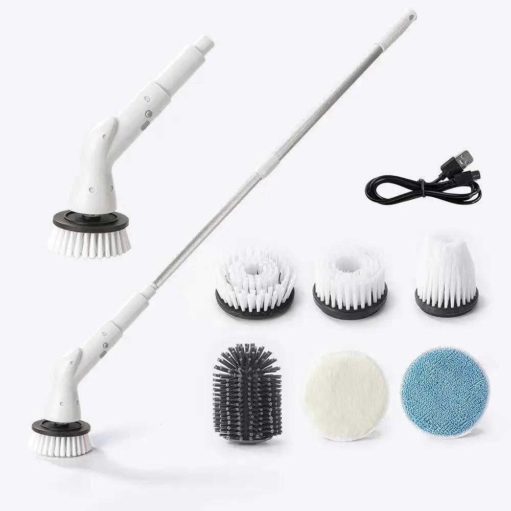 5W Portable Electric Cleaning Brush Cordless Electric Spin Cleaning Scrubber Shower Cleaning Brush Kitchen Bathroom Cleaning Gadgets