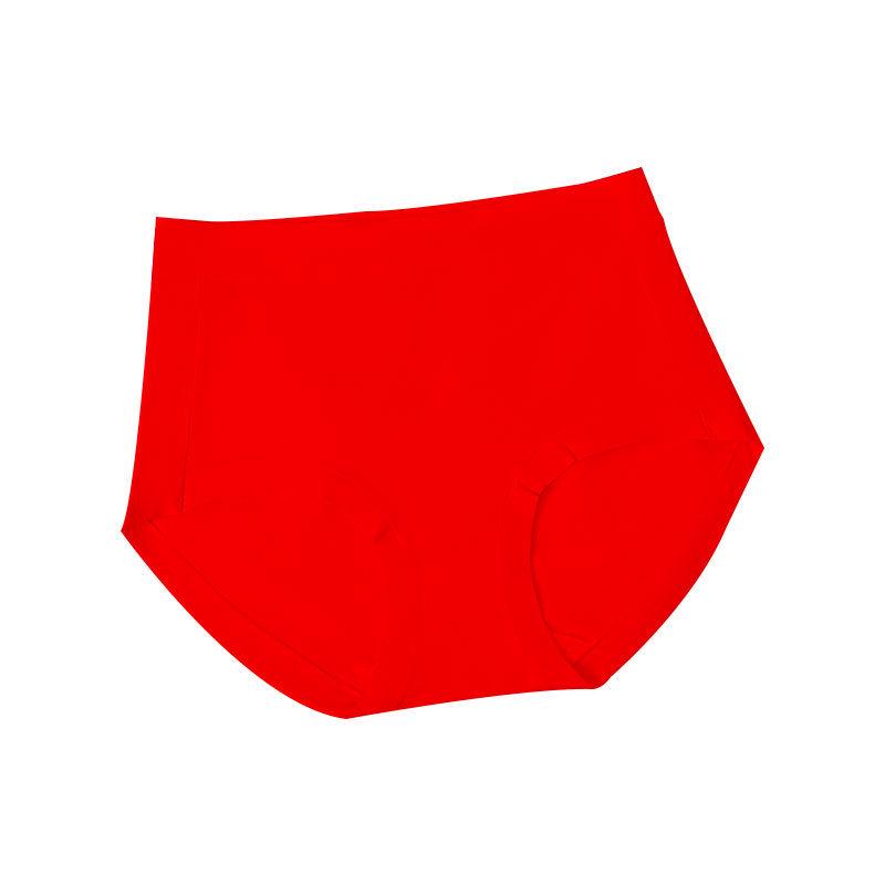 Women's High Waist Antibacterial Pure Cotton Triangle Briefs - 80s Long Staple Cotton Tummy Control