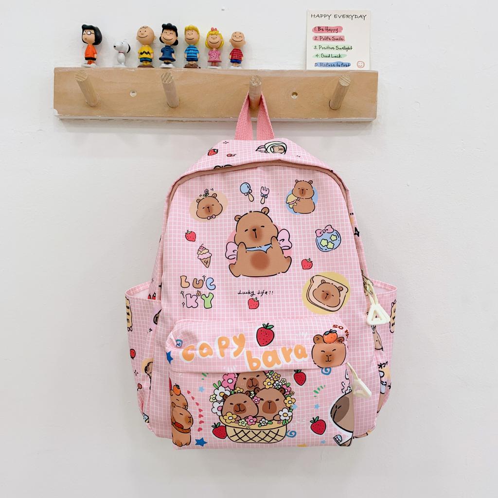 School Bag New Kapibara School Bag Medium and Large Class Casual Cute School Bag Back