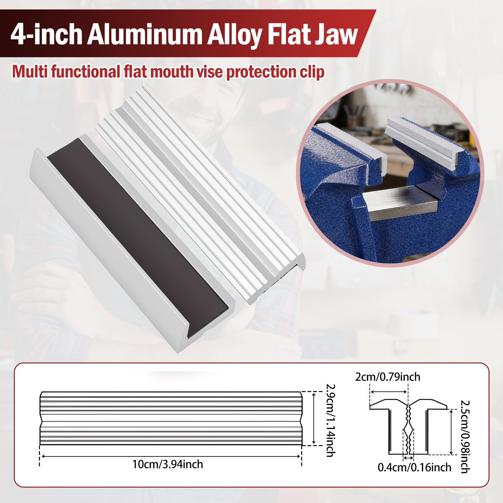 

1 пара накладок на губки лещат, магнітні захисні накладки на губки лещат, 4/6 дюймів, алюмінієвий сплав, губки лещат для затискання деревини, металу, пластику
