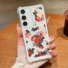 White Flower Phone Case For Samsung Galaxy S25 Edge S24 FE S25 S24 S23 Ultra S22 Plus A36 A56 A16 A55 A54 A15 5G Clear TPU Cover