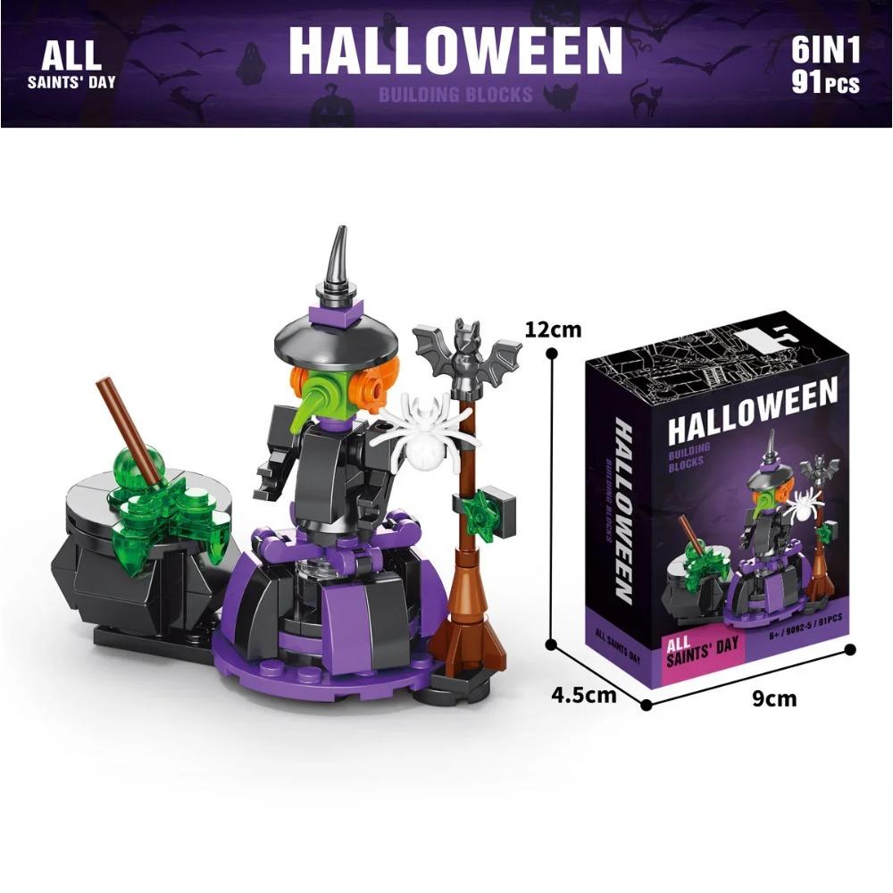Halloween Series Assembled Building Block Set Toy Haunted House Ghost Figurine Model Children's Puzzle Gift Mould King