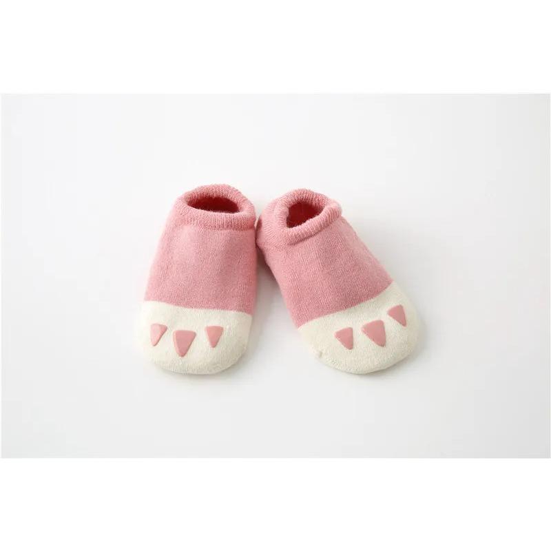 Cat Paw Baby Socks Girls Boys Print Thick Terry Clothes Newborn Accessories Kids Children Toddlers Slipper Gift Infant Stuff