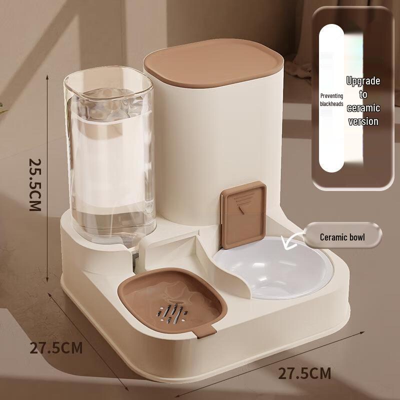 JINGRUIXIANG 2-in-1 Automatic Pet Food & Water Dispenser