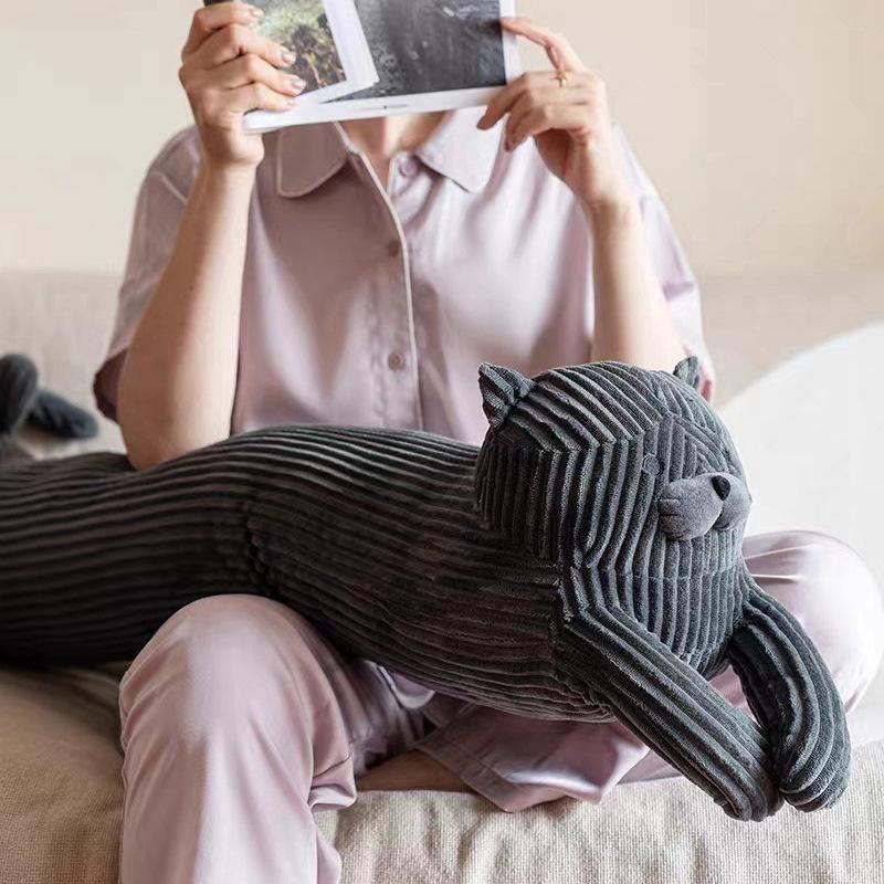 

Большая полосатая кошка подушка плюшевая игрушка кукла черная кошка кукла девочка спящая маринованный огурец кукла-марионетка 115cm（1.1kg）