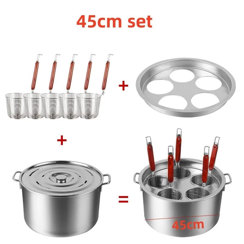 stainless steel large capital soup pot cooking noodle pot bucket Food drawer dumpling cooker tray steamed steamer pot friteuses