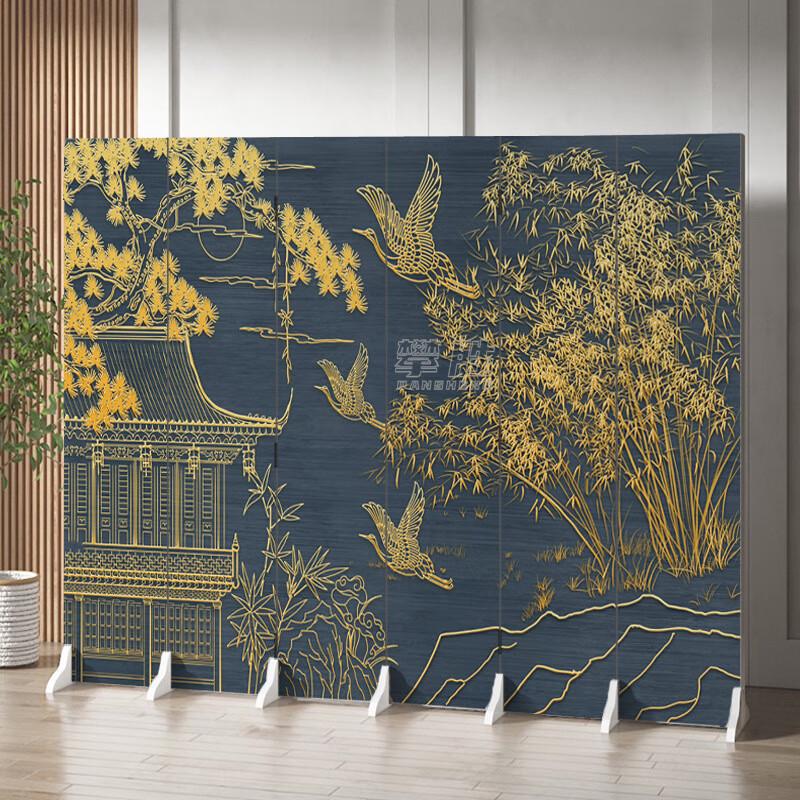 Pansheng Chinese Style Folding Room Divider Screen