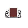 New Red Glass Stone Ring Fashionable Retro Men's and Women's Fashion Accessories