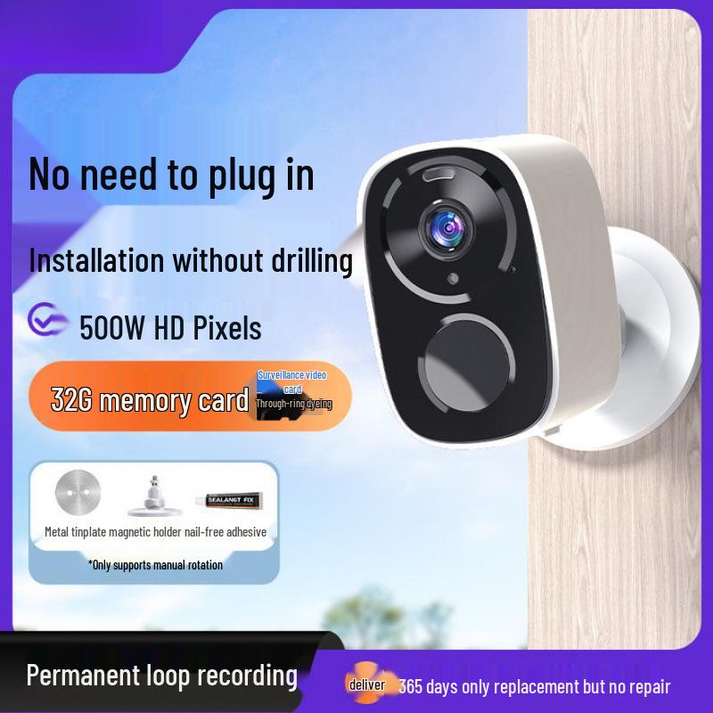 Wireless Smart AI Outdoor Camera Monitor with Mobile Remote Access and No-WiFi Doorway Support