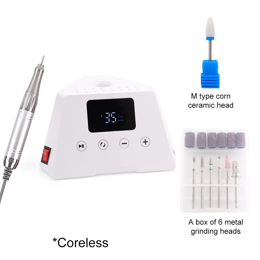

BEPAN Coreless 35000RPM Portable Stand Desktop Nail Drill Bit Set Machine Drilling Manicure Pedicure Nail Polisher 65w UK