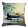 Star Plane Fighter Beige  Cushion Cover Decorative Home Sofa Car Chair Seat Friend Room Office Kids Gift Pillowcasem,(5)
