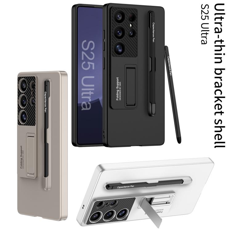 For Samsung Galaxy S25 Ultra 5G GKK Ultra-thin Holder Phone Case with Pen Slots & Stylus Pen