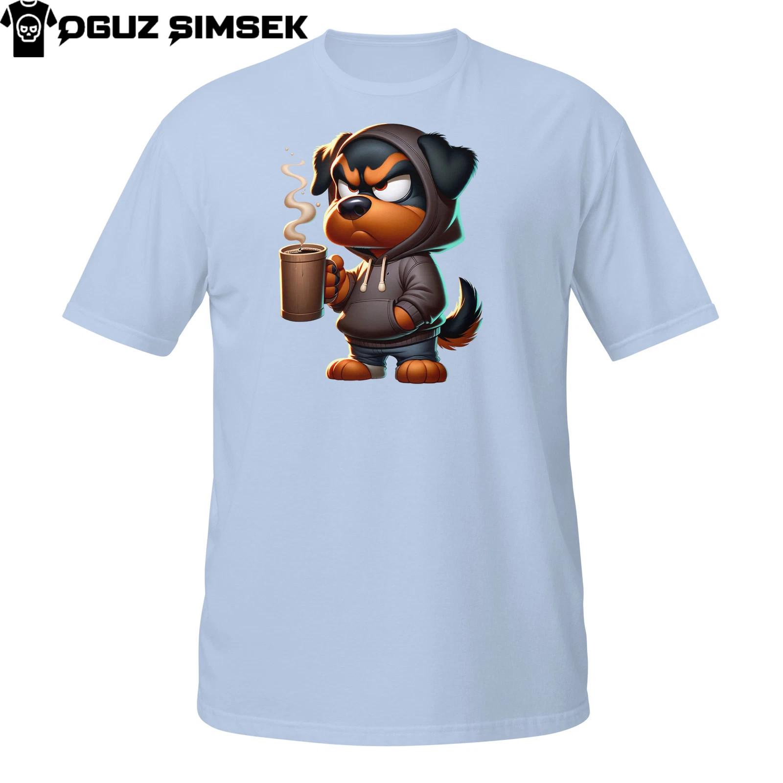 Grumpy Rottweiler Hoodie Shirt | Coffee Mood Dog T-Shirt Mens Womens Tees Top Unisex Shirt 3XL