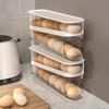 Auto Rolling Fridge Egg Container Space Saving Eggs Dispenser for Refrigerator Storager Automatic Scrolling Egg Rack Holder for Kitchen