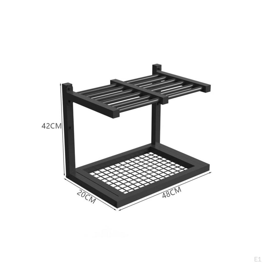 Metal Ping Pong Rack Holder Space Saving Table Tennis Paddle Stand Training