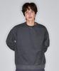 ATTENTIONROW Retro Ma-1 Vintage Pigment Oversized Sweatshirt (Dark Gray)