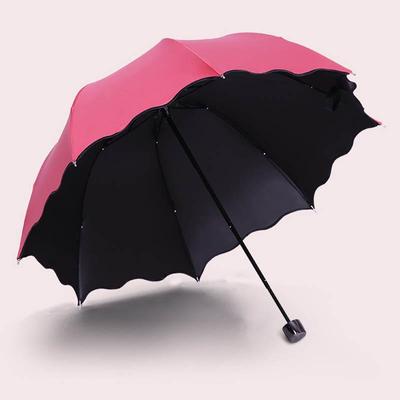 Outdoor Sports Anti-UV Parasol Folding Umbrella Bloom Flower In Rain Water Windproof Sunshade