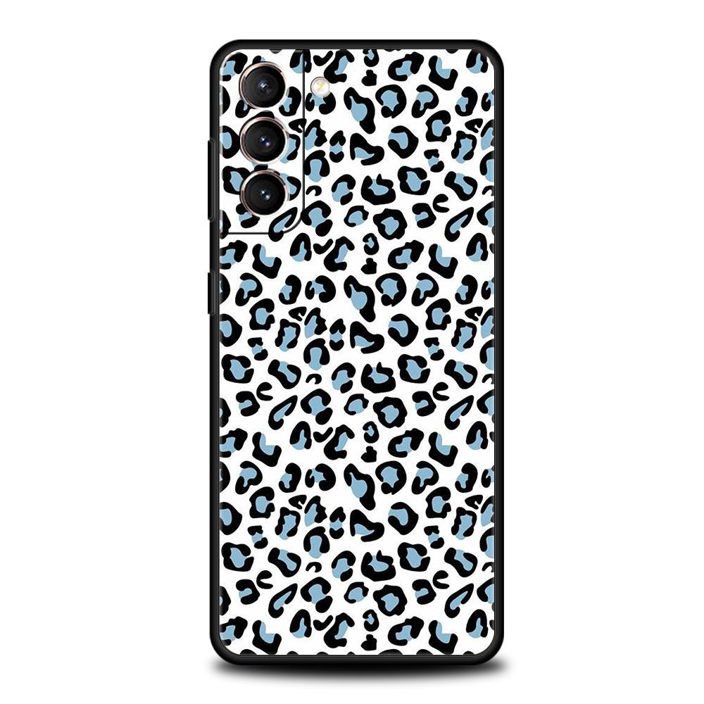 Phone Case For Samsung Galaxy S24 S23 S22 Ultra S20 S21 FE 5G S10 S9 Plus S10E S8 S7 Edge Silicone Cover Leopard Cheetah Print