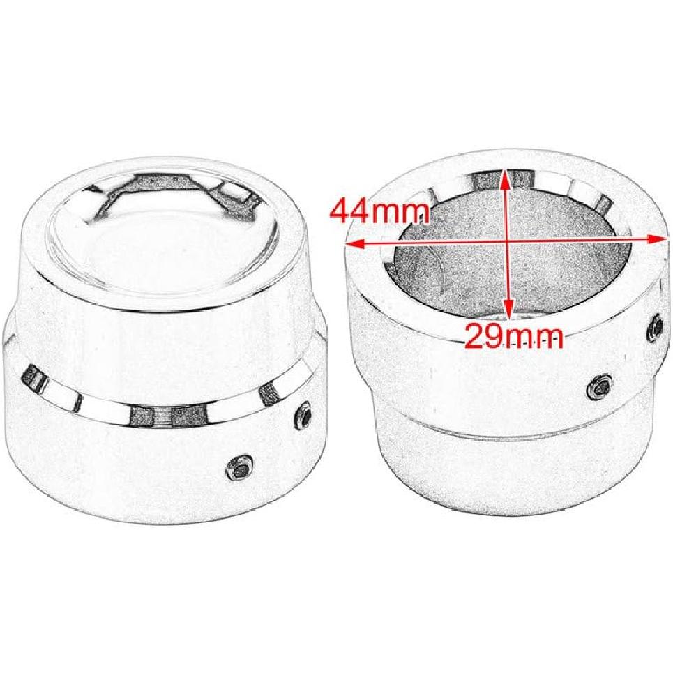 HDBUBALUS Front Rear Axle Nut Covers Axle Caps Fit for Harley Dyna 2008-2017 Softail 2008-later 4 pcs Chrome