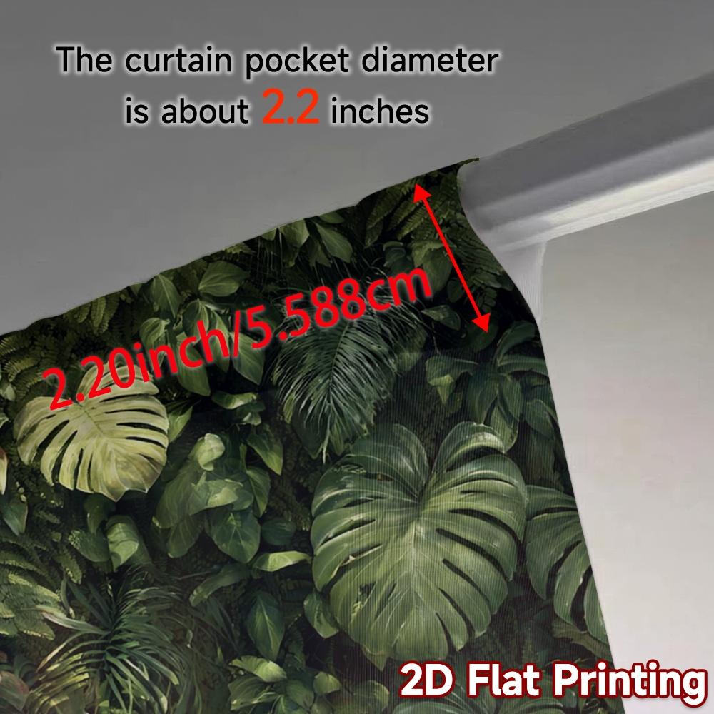 2pcs   2D FLAT PRINTING Curtains (Without Rod) Green Symphony Modern Modern Curtains Polyester Curtains Versatile All Suitable