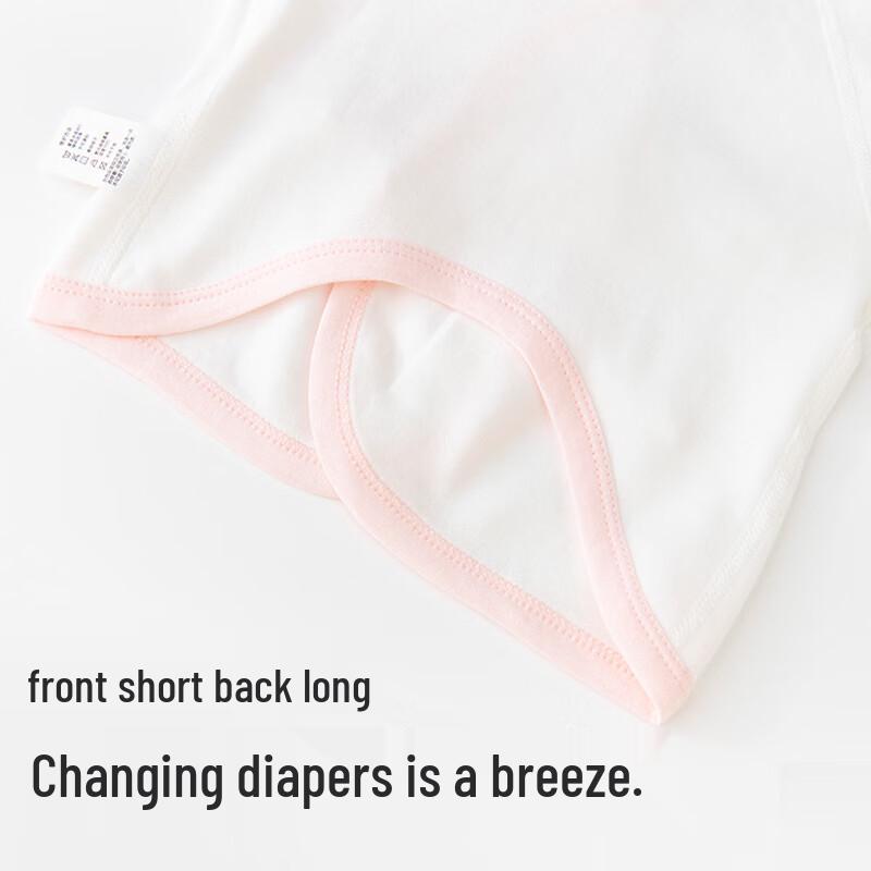 Babyprints Newborn Pure Cotton Long-Sleeve Crossover Bodysuit 2-Pack