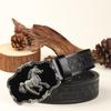 Luxury Design Western Cowboy Belt Trendy Brand Cowboy Waist Belt  For Men Woman