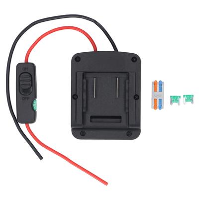 18V Lithium Battery Adapter ABS Stable Power Tool Battery Converter with 30A Circuit Protector for